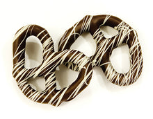 Load image into Gallery viewer, Dark Chocolate Covered Pretzels with White Chocolate Drizzle
